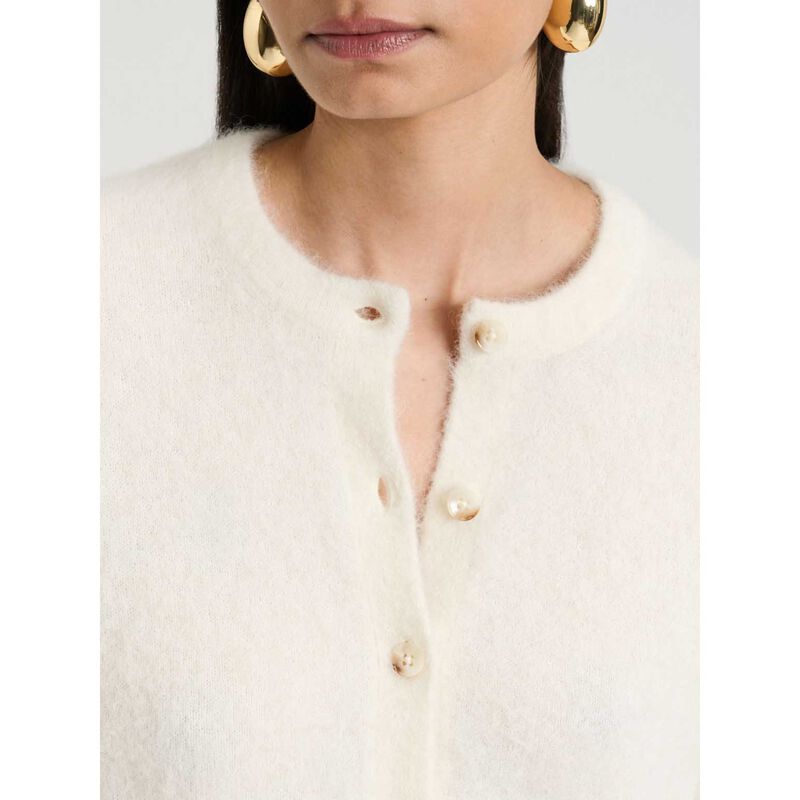 Veronika Maine Brushed Alpaca Wool Blend Cardigan image number 2